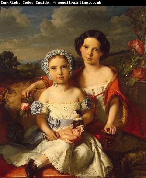unknow artist Portrait of Two Children